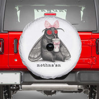 Funny Mothman Mothma'am Cute Pink Bow Coquette Spare Tire Cover