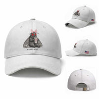 Funny Mothman Mothma'am Cute Pink Bow Coquette Baseball Cap