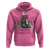 Funny Mothman Mothma'am Cute Pink Bow Coquette Hoodie