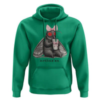 Funny Mothman Mothma'am Cute Pink Bow Coquette Hoodie