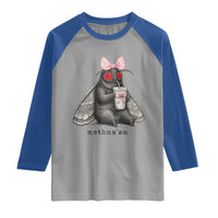 Funny Mothman Mothma'am Cute Pink Bow Coquette Raglan Shirt