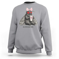 Funny Mothman Mothma'am Cute Pink Bow Coquette Sweatshirt