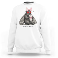 Funny Mothman Mothma'am Cute Pink Bow Coquette Sweatshirt