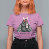 Funny Mothman Mothma'am Cute Pink Bow Coquette T Shirt For Women