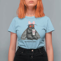 Funny Mothman Mothma'am Cute Pink Bow Coquette T Shirt For Women