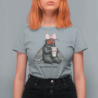 Funny Mothman Mothma'am Cute Pink Bow Coquette T Shirt For Women