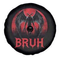 Funny Bruh Mothman Spare Tire Cover Cryptozoology Cryptid Humor Weirdcore Horror Moon