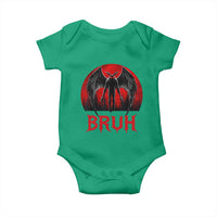 Funny Bruh Mothman Baby Onesie Cryptozoology Cryptid Humor Weirdcore Horror Moon