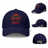 Funny Bruh Mothman Baseball Cap Cryptozoology Cryptid Humor Weirdcore Horror Moon