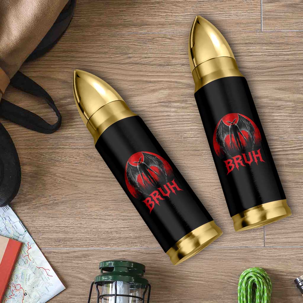 Funny Bruh Mothman Bullet Tumbler Cryptozoology Cryptid Humor Weirdcore Horror Moon