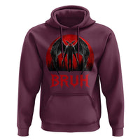 Funny Bruh Mothman Hoodie Cryptozoology Cryptid Humor Weirdcore Horror Moon