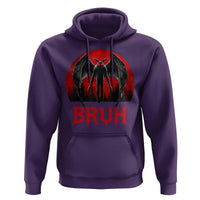 Funny Bruh Mothman Hoodie Cryptozoology Cryptid Humor Weirdcore Horror Moon