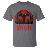Funny Bruh Mothman T Shirt Cryptozoology Cryptid Humor Weirdcore Horror Moon