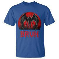 Funny Bruh Mothman T Shirt Cryptozoology Cryptid Humor Weirdcore Horror Moon