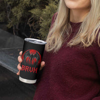 Funny Bruh Mothman Tumbler Cup Cryptozoology Cryptid Humor Weirdcore Horror Moon