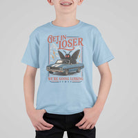 Funny Mothman T Shirt For Kid Get In Loser We Are Going Lurking Cryptid Lover