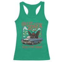 Funny Mothman Racerback Tank Top Get In Loser We Are Going Lurking Cryptid Lover