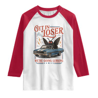 Funny Mothman Raglan Shirt Get In Loser We Are Going Lurking Cryptid Lover