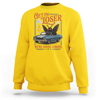 Funny Mothman Sweatshirt Get In Loser We Are Going Lurking Cryptid Lover