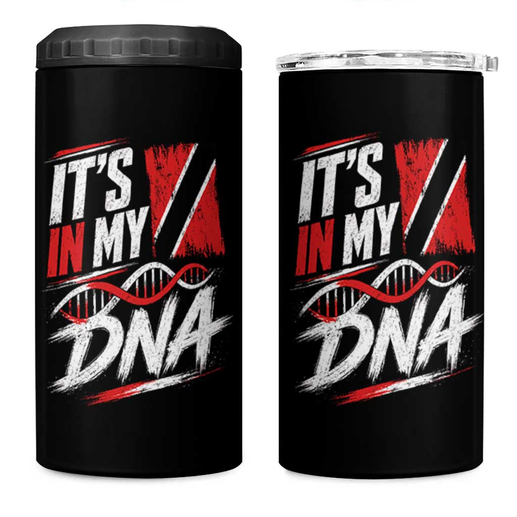 It Is in My DNA Trinidad and Tobago 4 in 1 Can Cooler Tumbler Trinidadian Flag Roots