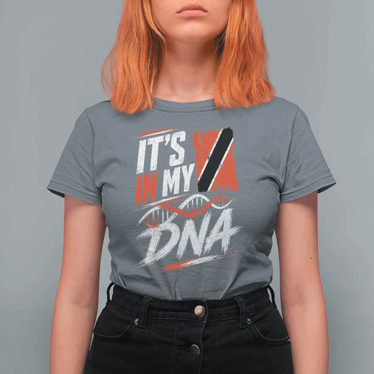 It Is in My DNA Trinidad and Tobago T Shirt For Women Trinidadian Flag Roots