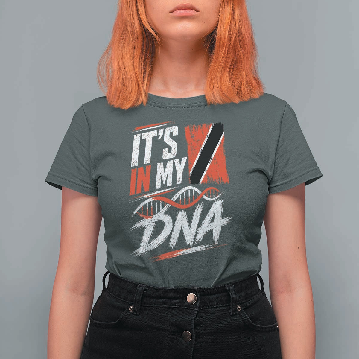 It Is in My DNA Trinidad and Tobago T Shirt For Women Trinidadian Flag Roots