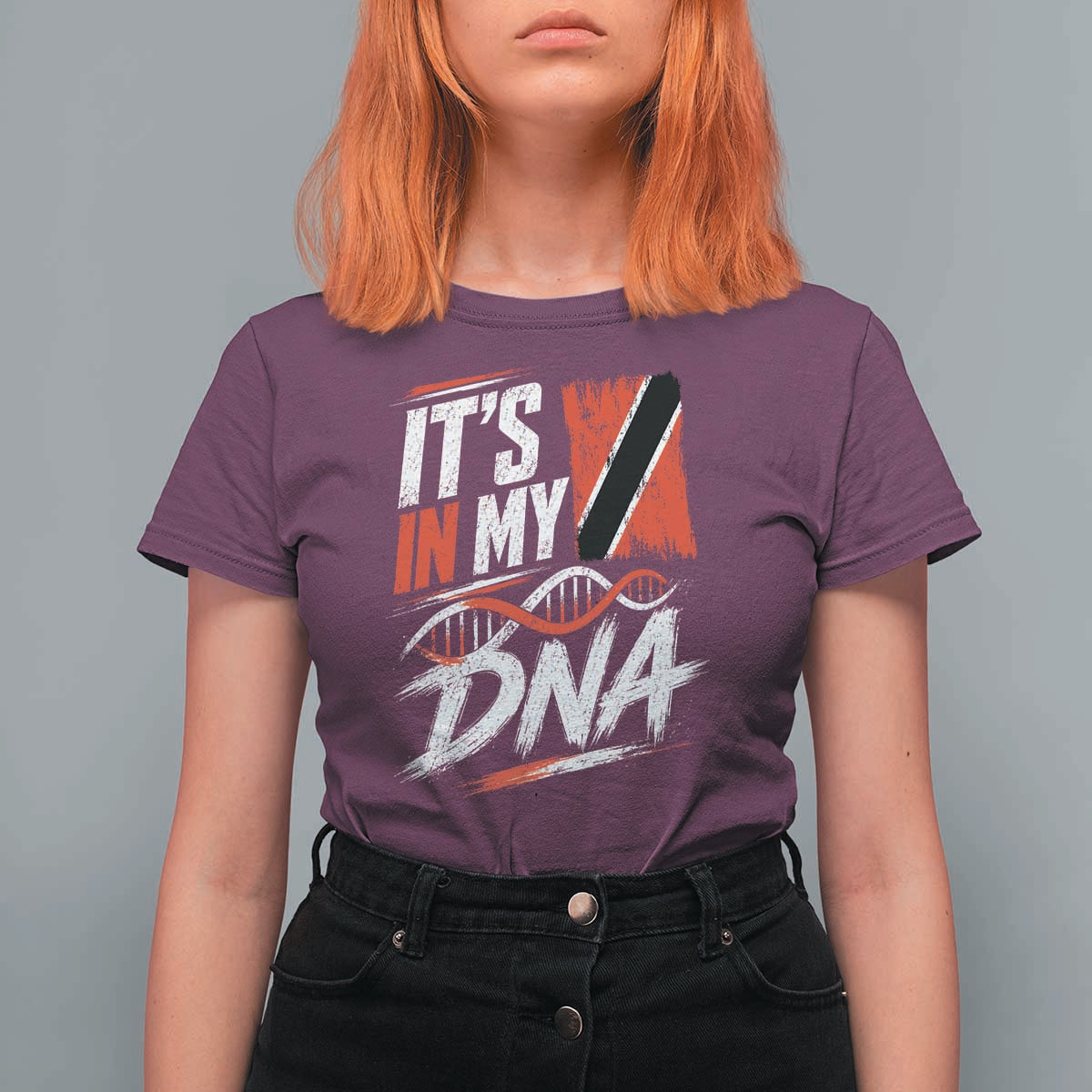 It Is in My DNA Trinidad and Tobago T Shirt For Women Trinidadian Flag Roots