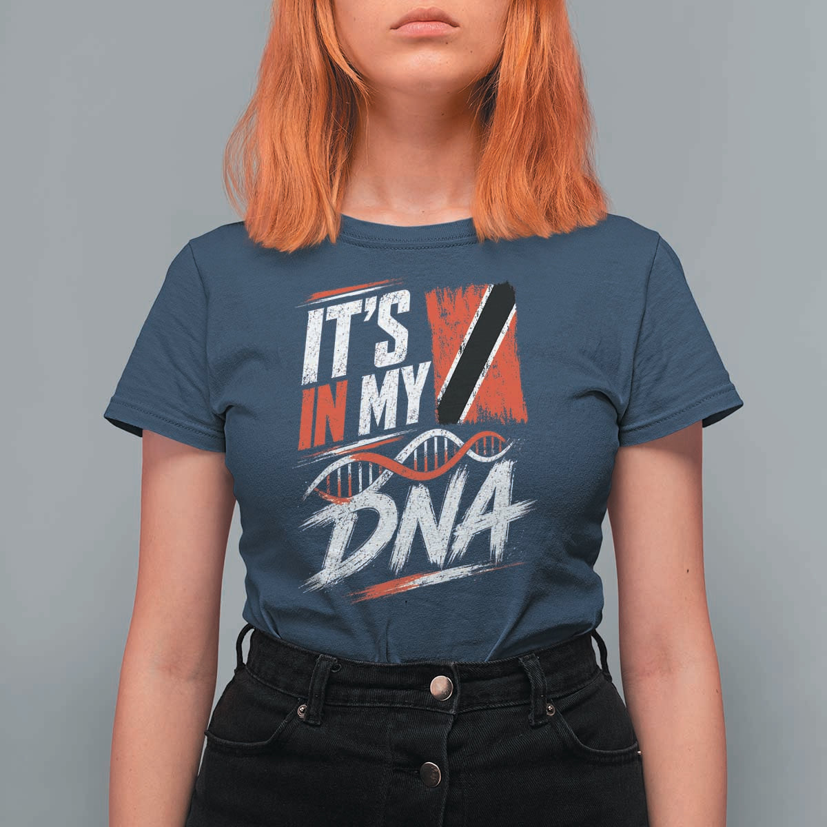 It Is in My DNA Trinidad and Tobago T Shirt For Women Trinidadian Flag Roots