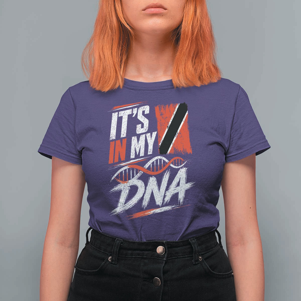It Is in My DNA Trinidad and Tobago T Shirt For Women Trinidadian Flag Roots