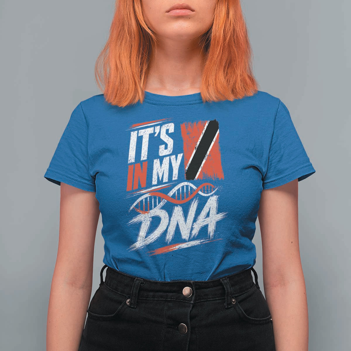 It Is in My DNA Trinidad and Tobago T Shirt For Women Trinidadian Flag Roots