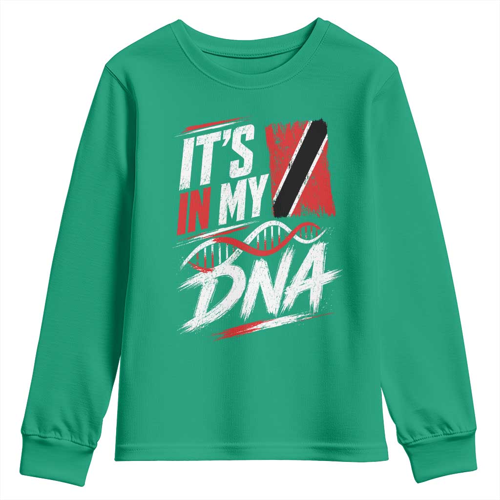 It Is in My DNA Trinidad and Tobago Youth Sweatshirt Trinidadian Flag Roots