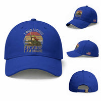 I Will Succeed Because I Am Insane Funny Frog Riding Alligator Baseball Cap
