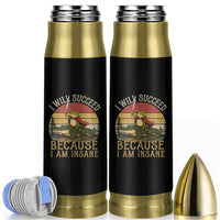 I Will Succeed Because I Am Insane Funny Frog Riding Alligator Bullet Tumbler