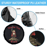 Funny Twas The Tism M Lord Medieval Knight Frog Spare Tire Cover