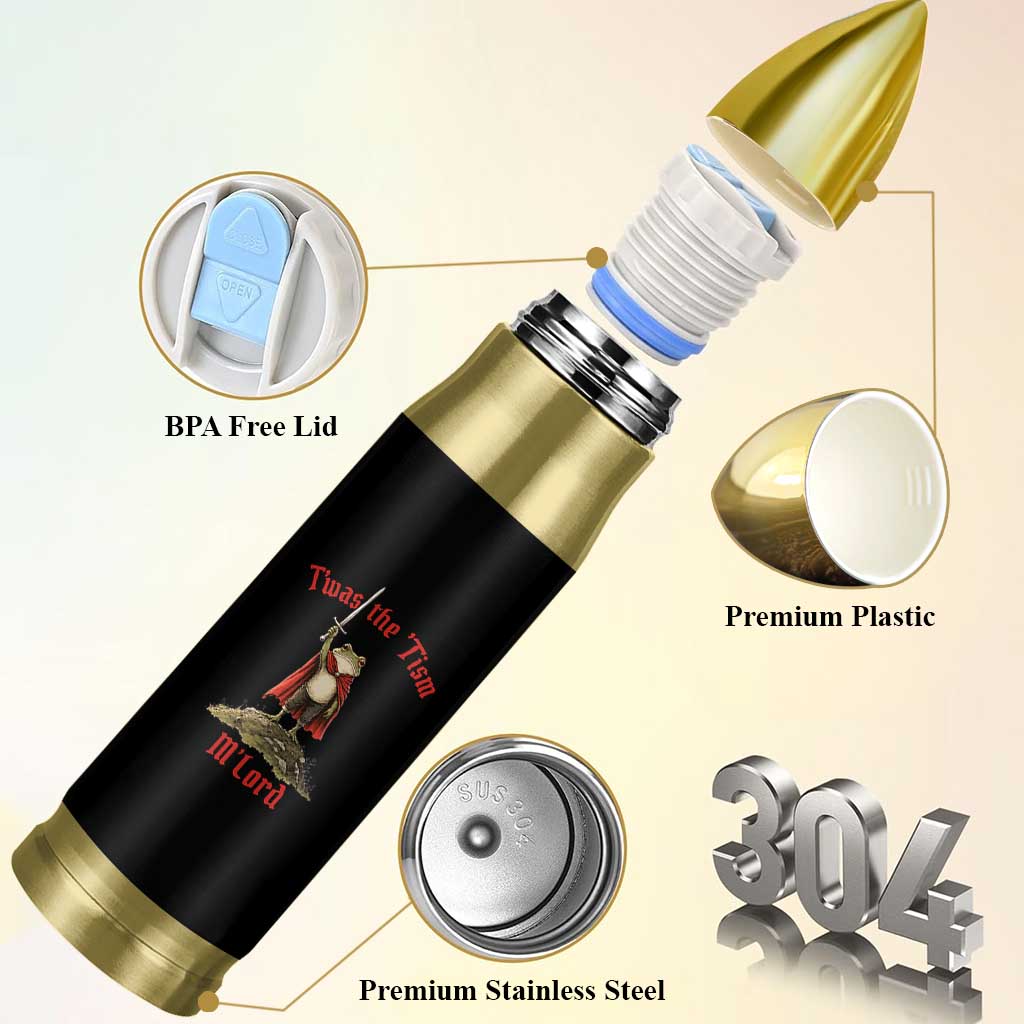Funny Twas The Tism M Lord Medieval Knight Frog Bullet Tumbler