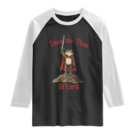 Funny Twas The Tism M Lord Medieval Knight Frog Raglan Shirt