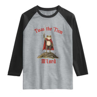Funny Twas The Tism M Lord Medieval Knight Frog Raglan Shirt