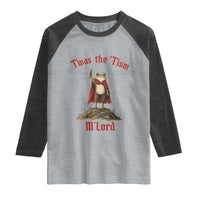 Funny Twas The Tism M Lord Medieval Knight Frog Raglan Shirt