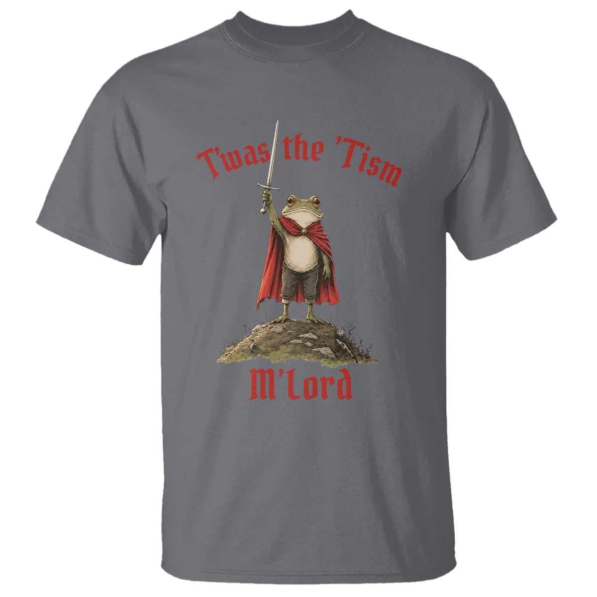 Funny Twas The Tism M Lord Medieval Knight Frog T Shirt