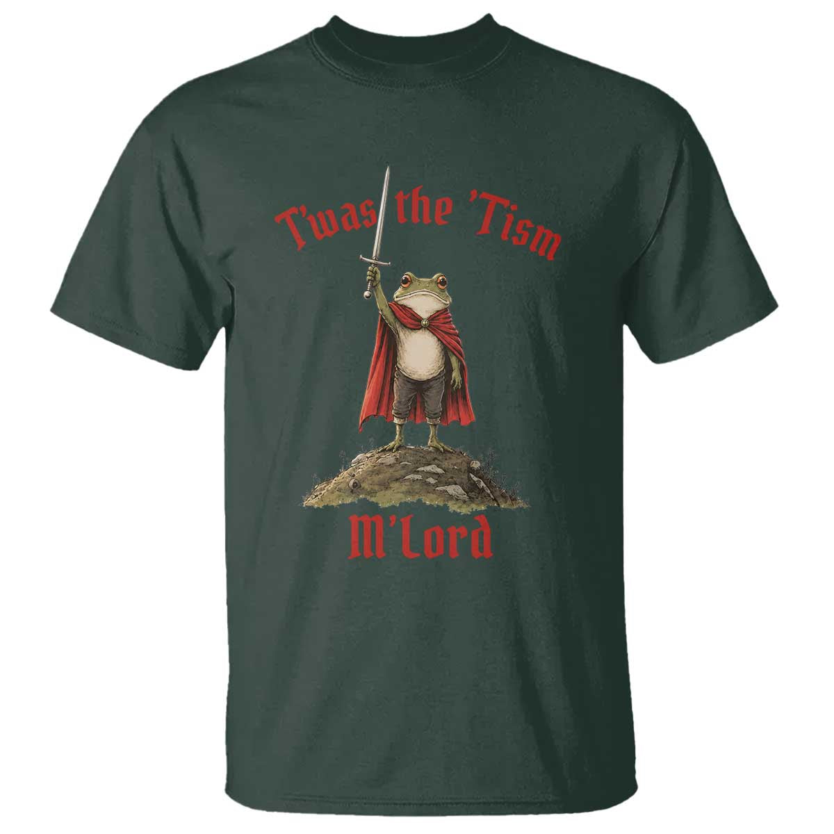 Funny Twas The Tism M Lord Medieval Knight Frog T Shirt