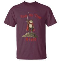 Funny Twas The Tism M Lord Medieval Knight Frog T Shirt