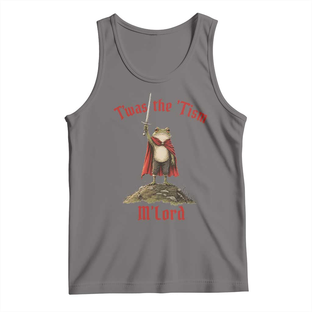 Funny Twas The Tism M Lord Medieval Knight Frog Tank Top