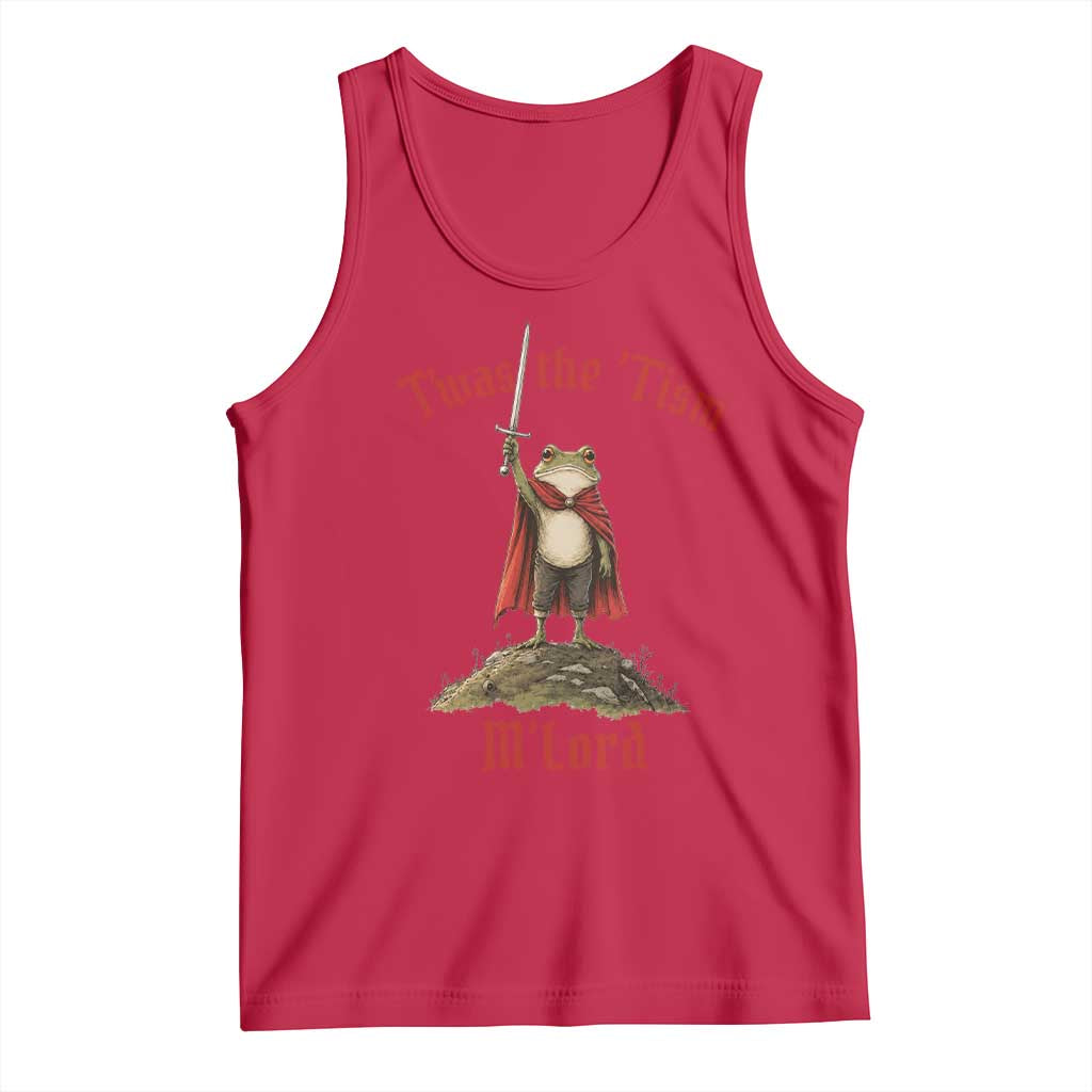 Funny Twas The Tism M Lord Medieval Knight Frog Tank Top