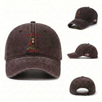 Funny Twas The Tism M Lord Medieval Knight Frog Washed Cotton Baseball Cap