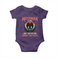 Funny Mothman Is Real And I Helped Him Commit Tax Fraud Baby Onesie Retro Cryptid Cryptozoology