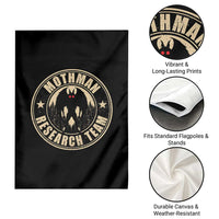 Funny Mothman Research Team Garden Flag Cryptozoology Cryptid Hunting