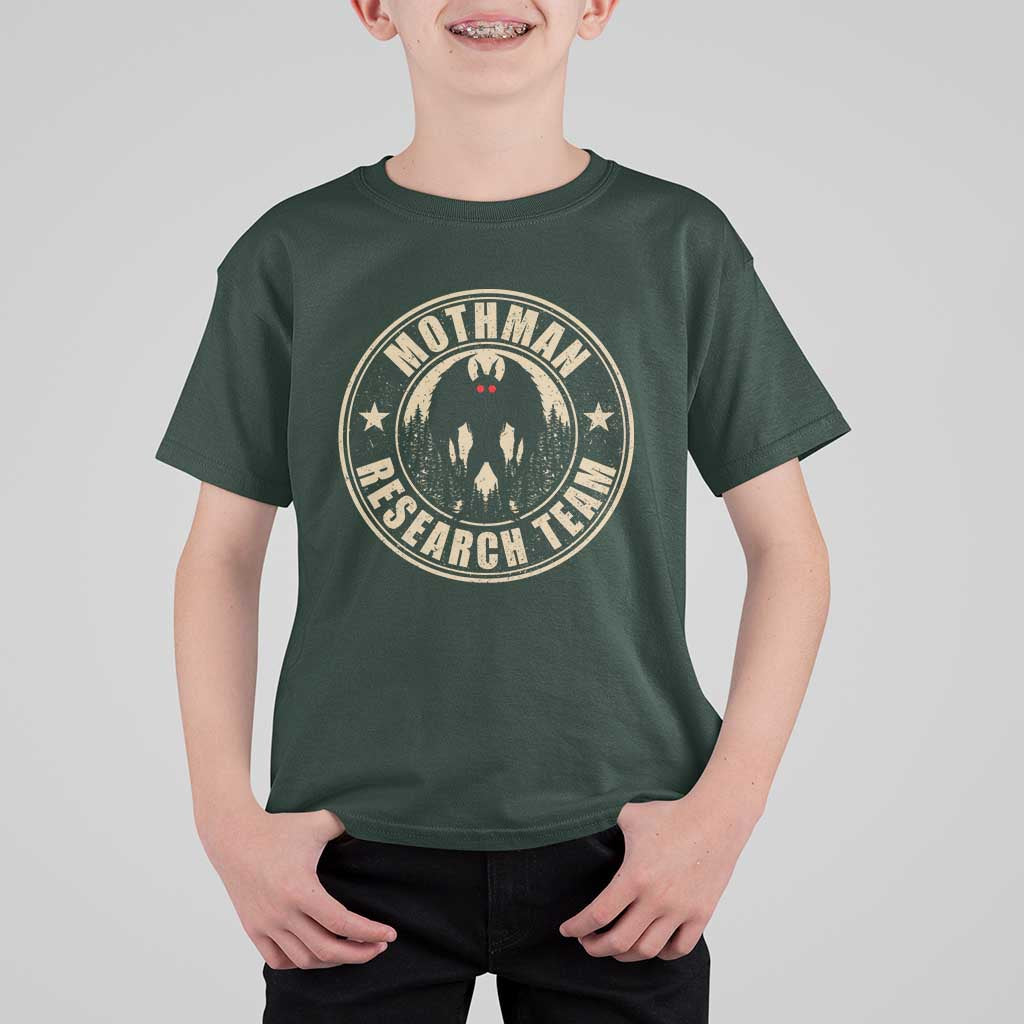 Funny Mothman Research Team T Shirt For Kid Cryptozoology Cryptid Hunting