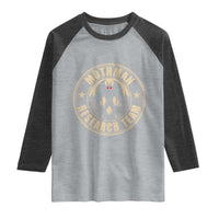 Funny Mothman Research Team Raglan Shirt Cryptozoology Cryptid Hunting