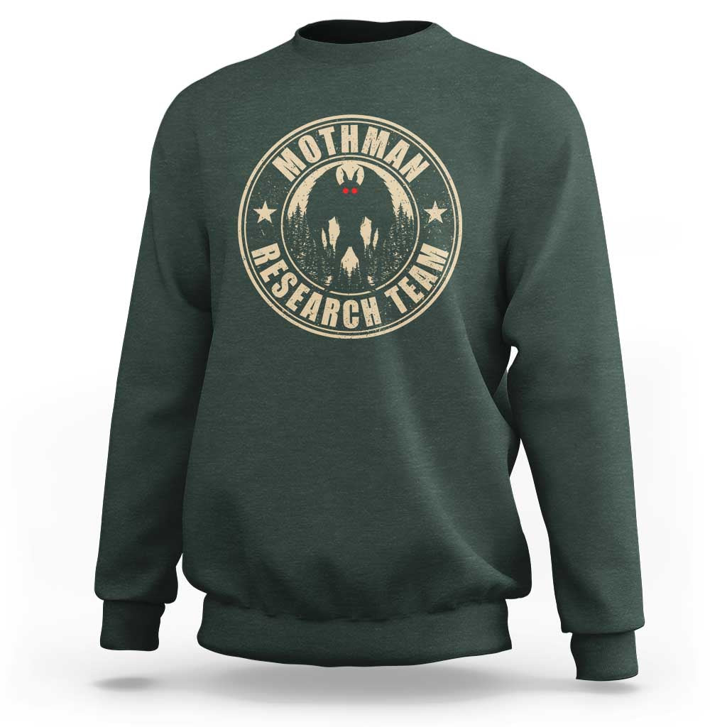 Funny Mothman Research Team Sweatshirt Cryptozoology Cryptid Hunting