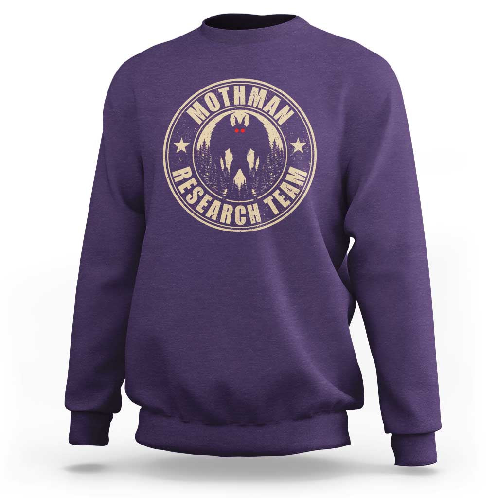 Funny Mothman Research Team Sweatshirt Cryptozoology Cryptid Hunting